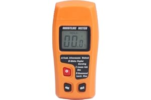 Wood Moisture Meter, High Accuracy Moisture Detector 4 Modes Moisture Tester Multi Purpose Humidity Tester for Humidity Measu