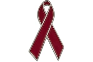 PinMart Awareness Enamel Lapel Pin – Nickel and Gold Plated Ribbon Pin – Prevention and Awareness Ribbon – Jewelry Brooch with Secure Clutch Back