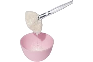 Natural Fluffy White Goat Hair Soft Fan Brush For Skincare And Esthetician (Large)