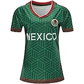 shanovelle Women Soccer Jersey Sports Fans Outdoor T-Shirts Athletic Slim Fit Activewear Tee Mexico Soccer Shirt Green XL