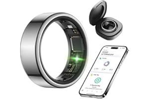 KIRAMA Smart Health Ring for Women Men Fitness Tracker with Heart Rate, Support Sleep Monitoring and Exercise Recording, IP68 Waterproof for iOS and Android, No APP Fee，Ultra-Thin Design (Silver, 7)4.6 out of 5 stars 26$49.98