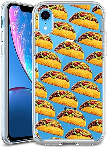 Taco Clear Phone Case Compatible iPhone XR Customized Design by MERVELLE TPU Clear Shock-Proof Protective Case [Ultra Slim, Anti-Slippery]