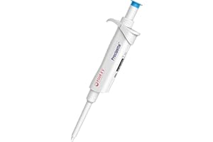 4E's USA Pipette - 20-200μl Micropipette, Adjustable Volume Pipette with Autoclavable Lower Portion, Universal Tip Cone Single Channel Pipettes, Laboratory ISO 8655 Calibrated Pipettor