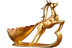NESTLYF Golden Deer Wine Holder Resin, Elegant Wine Bottle Stand for Home Bar, Dining Table, Decorative Centerpiece, Stylish 