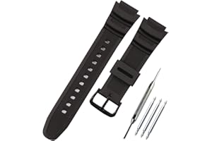 KHZBS Natural Resin Watch Bands Replacement fit for Casio AE-1200 MRW-200H W-800H W-735H W-218 SGW-300 AEQ-110 Waterproof Rubber watchband watch strap wristband