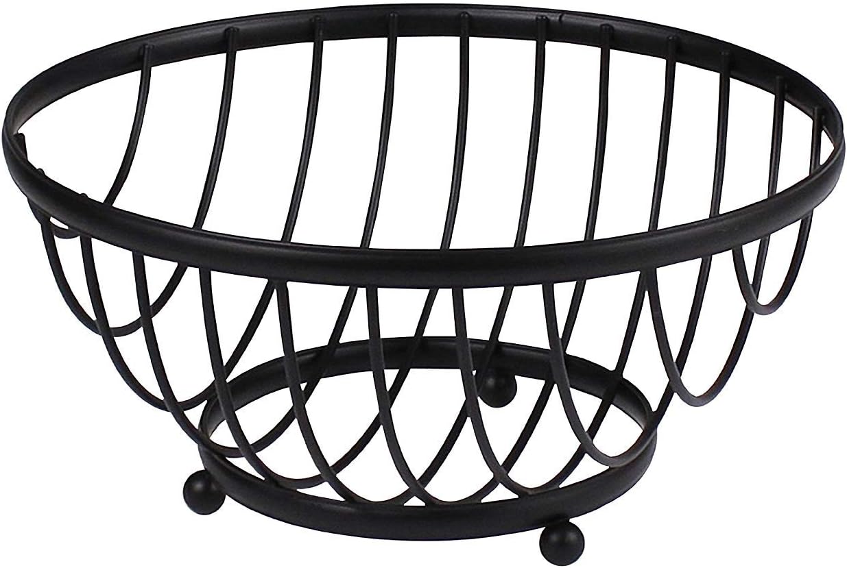 Spectrum Ashley Fruit Basket for Kitchen Counter - Open Wire Vegetable & Fruit Bowl - Traditional Style Produce Storage Stand