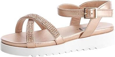 rose gold diamante sandals