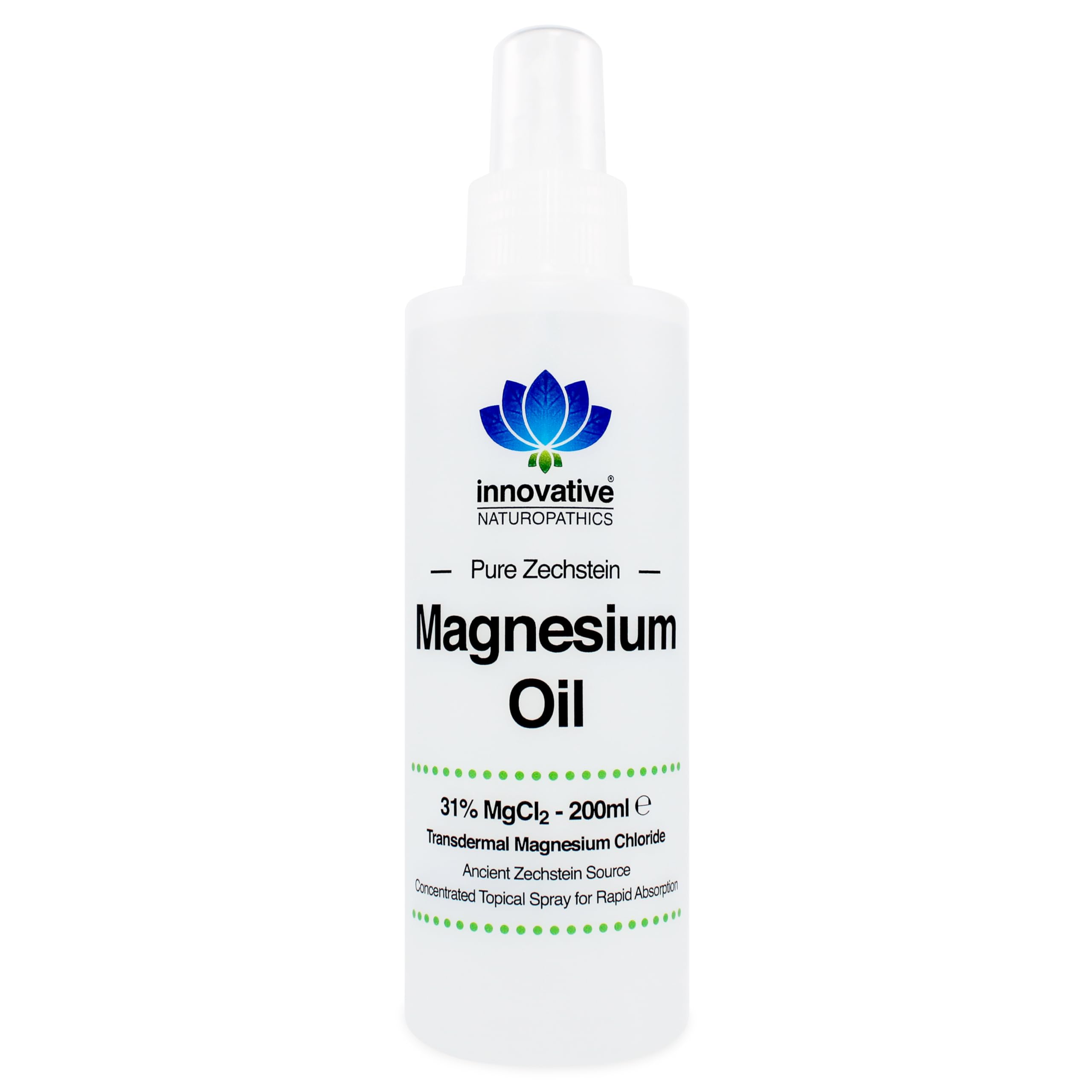 Magnesium Oil Spray - Pure Magnesium Chloride - Ancient Zechstein Source (Pure Magnesium Oil 200ml)