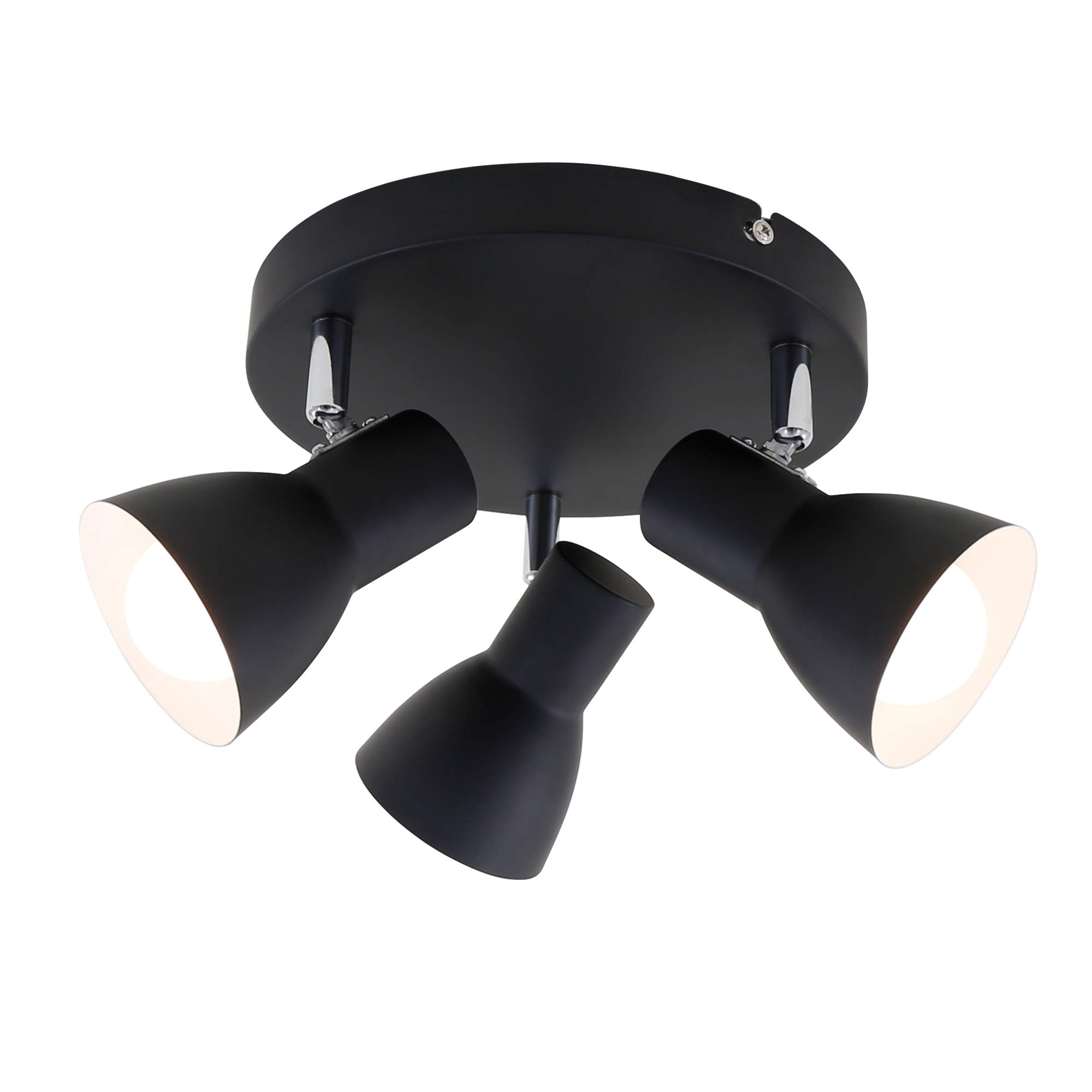 BRILONER Leuchten - Ceiling Light, Ceiling Spotlight, rotatable and swivelling Spotlight, 3X E14, max. 25 Watt, Retro, Black, 210x140mm (DxH), 2860-035