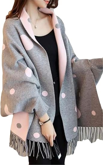 Amazon フッカツ ショール カーディガン レディース タッセル エレガント 前開き 肩掛け トップス 柔らかい 春秋 通勤 オフィス 女性 大人 カーディガン ボレロ 通販