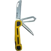 TEKTITE TEKNA Sailor&rsquo;s Edge Knife &ndash; 5-in-1 Serrated Marine &amp; Rigging Knife | Features Locking Marlinspike &amp; Shackle Key, Bottle Opener &amp; Screwdriver, Rope Cutter Multi Tool with Non-Slip Handle