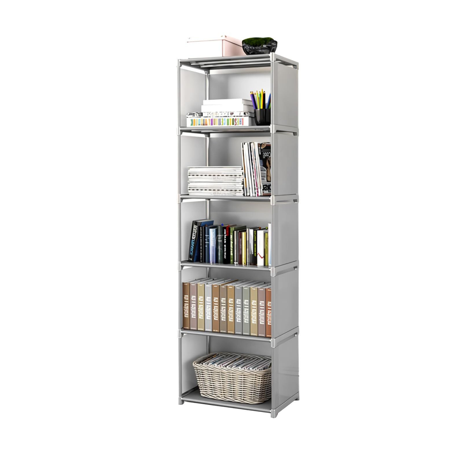 Photo 1 of 3,4,5-Tier Cube Storage Shelf or Organizer | Can be Used as Bookshelf, Bookcase, Closet, Pantry Shelves and Many More (5-Tier)