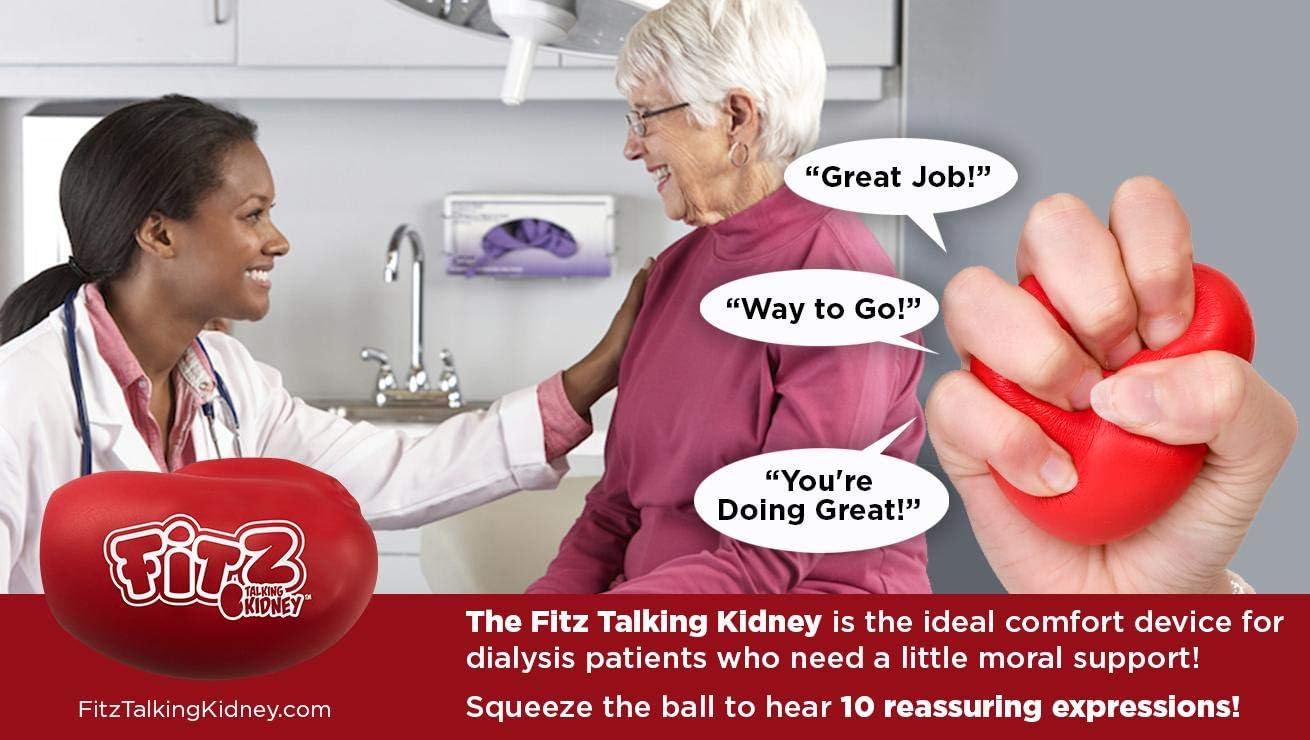 Fitz Talking Kidney Motivational Stress Ball - Encouragement and Stress Relief - Quotes - Squeeze Ball: Sports & Outdoors