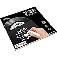 BIG FUDGE Pro Blank Album Jackets - 7 Inch x Black - 20 Vinyl Record Covers (400gsm) - Album Cover for Records - LP Inner Sleeves and Outer Sleeves