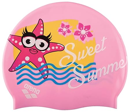 arena Kinder Unisex Badekappe AWT Multi (Verstärkter Rand, Weniger Verrutschen der Kappe, Weich)