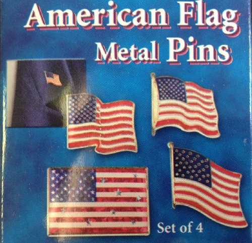 Set of 4 American Flag Lapel Pins