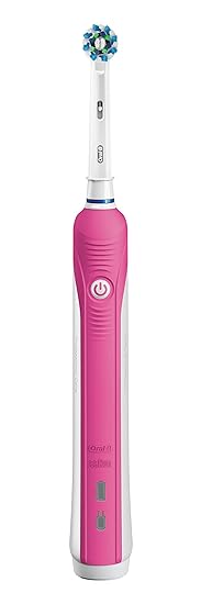 Braun Oral-B PRO 750 Elektrische Zahnbürste mit Reiseetui, rosa