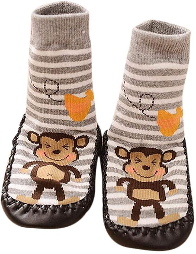 Calzini Antiscivolo Per Bambini - 5 Paia Cotone Con Suola In Gomma, Fantasie Animali - Foto 5