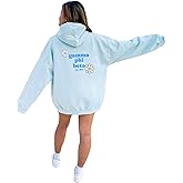 Go Greek Chic Gamma Phi Beta Blue Daisy Hoodie
