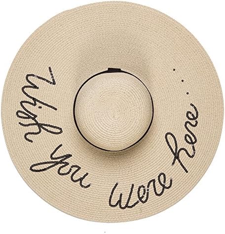 The Chic Soul Womens Sequin Straw Floppy Sun Hat
