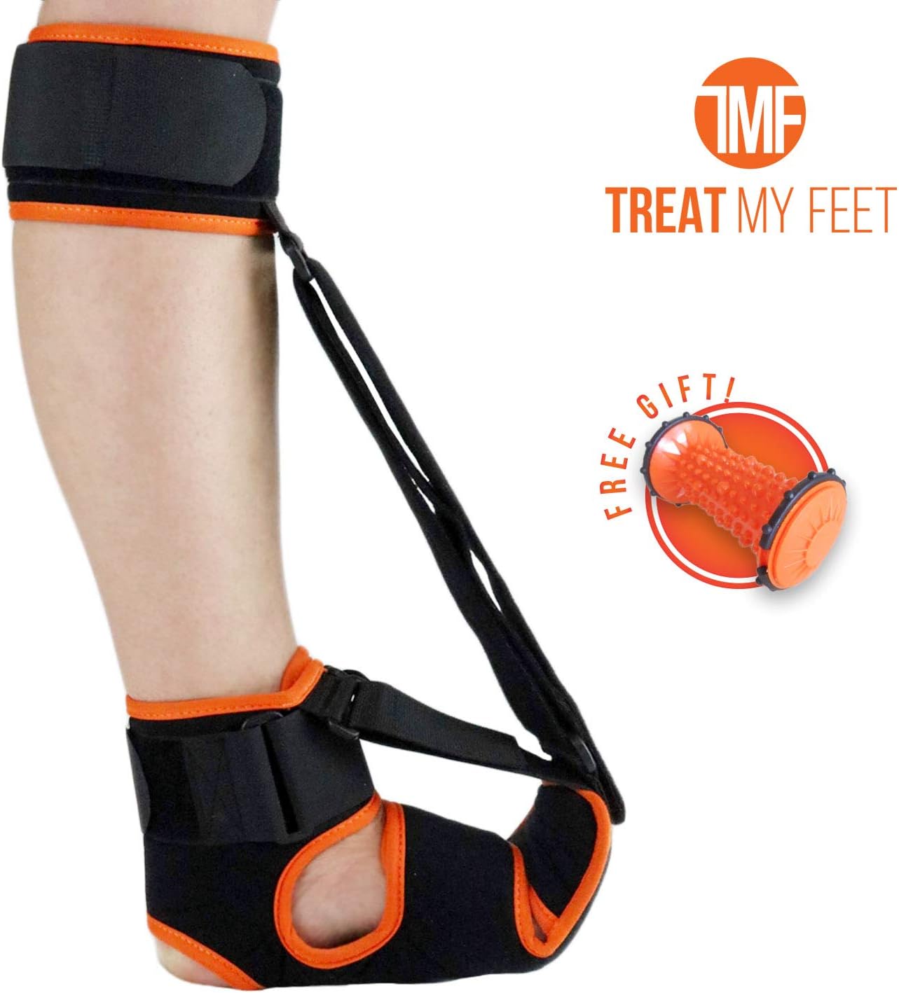 Plantar Fasciitis Night Splint – Breathable, Comfy Plantar Fasciitis Support w/Advanced Stretching Mechanism – Orthotics Support for Achilles Tendonitis, Drop Foot & Pain (Men - 8-8.5, Women - 9.5-10)