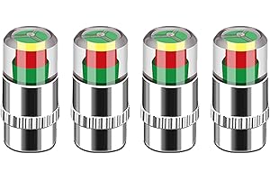 36 PSI (2.4 Bar) Tire Pressure Monitoring Valve, Premium Tire Valve Caps with Pressure Gauge, 3-Color Visual Alert for Car, M