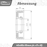Parts and Parts 40x62x10mm NBR 70 Radial Shaft Seal DIN 3760 ISO 6194 view 2