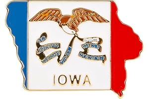 KILIPOL State Shaped Map Lapel Metal Pin Enamel Brooch Keepsake Beautifully Designed for Backpack Hat