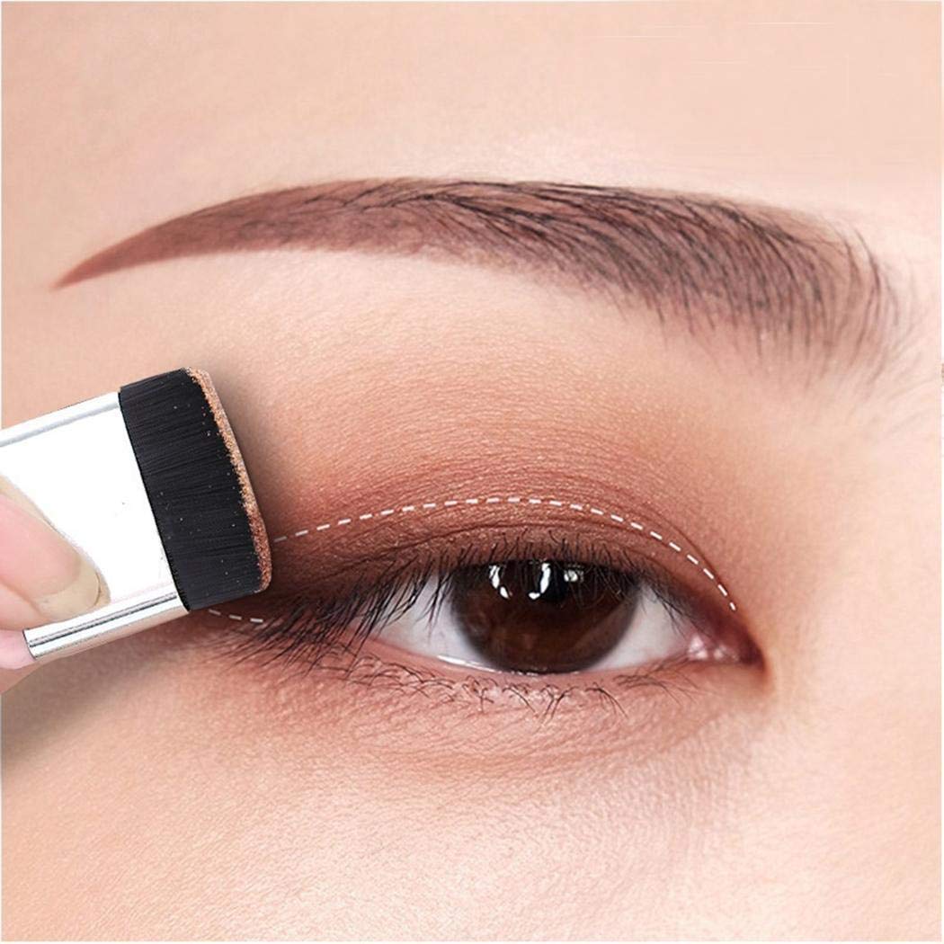 KOKOBUY 2 Colors Lazy Eyeshadow Powder Waterproof Shimmer Makeup Palette With Brush