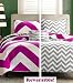 4 Piece Zig Zag Reversible Bed Spread Coverlet Quilt Set, Queen (Pink)