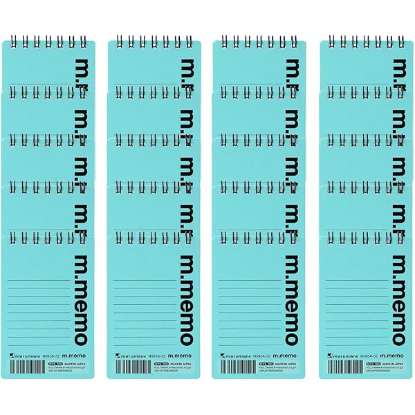 Maruman M.Memo Mini Notepad (N595A-33), Narrow Ruled, Twin Ring