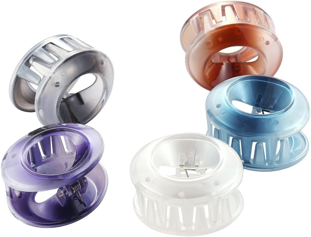 Pack of 5 Cute Hair Claw Clip Chic Multicolor Styling Strong Holding Power Hair Clips Clamps Shell-like Structure Hair Grip for Women and Girls