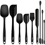 HOTEC Silicone Spatula Set Kitchen Utensils for Baking, Cooking Mixing Heat Resistant Non Stick BPA Free Food Grade Dishwashe