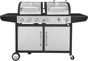 Royal Gourmet ZH3002-S 3-Burner Gas Charcoal Grill Combo (Stainless Steel)