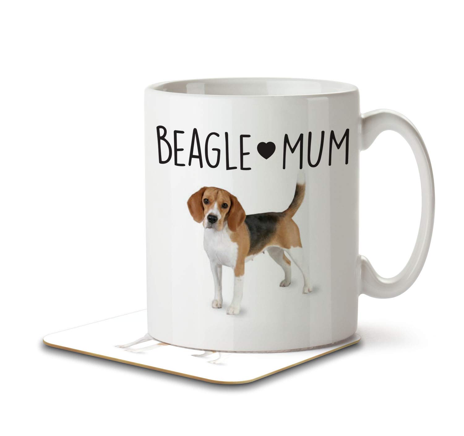 The Inky Penguin - Beagle Mum - Dog Mug and Coaster, Ceramic, 11fl. oz.