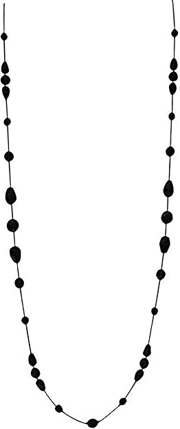 Amazon Laraso Co ロングネックレス 女性用 手作り ブラック チェコガラス クリスタルビーズ ステーションネックレス 妻へのギフト ネックレス 通販