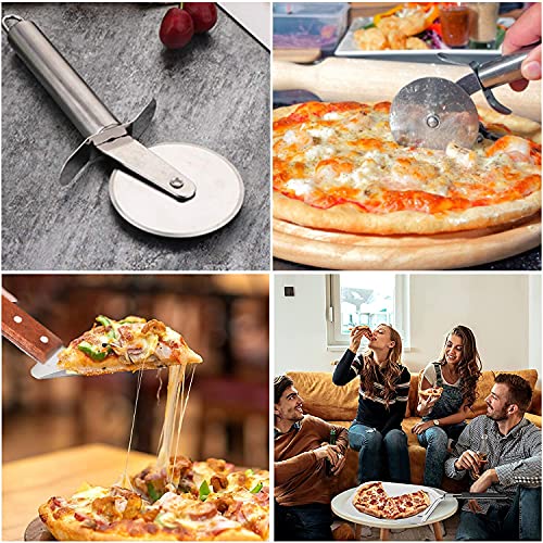 Pizza Peel 10 Inch Stainless Steel Pizza Paddle and Turner with Long