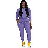 TOPSRANI Womens Two Piece Outfits Bodycon Tracksuit Sweatsuits Hoodie Solid Jogger Biker Workout Lounge Long Sleeve Pant Sets
