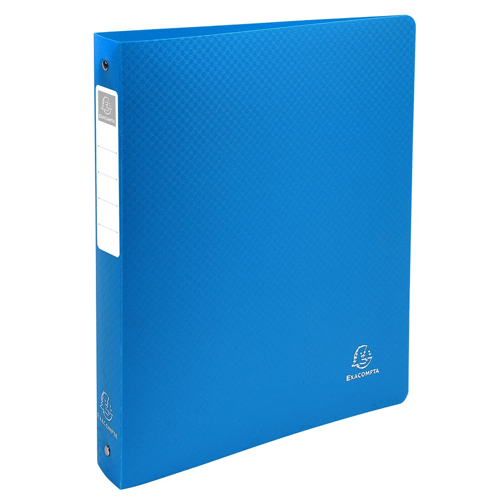Exacompta - Ref. 51392E - 1 Rigid binder with OPAK label - 4 round rings, diameter 30 mm - Spine 40 mm - External dimensions: 32 x 26.8 cm - Format to be filed A4 Maxi - Colour: light blue