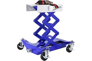 GarveeTech 450 LBS Low Profile Transmission Jack - Heavy-Duty Auto Repair Lift with 7-23 Inch Height Range, 2M Safety Straps 