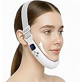 Electric Double Chin Device and V-Face Machine with 6 Modes and 12 Gear Adjustable Intensities - for Jawline Sculptor and Face Slimmer - White