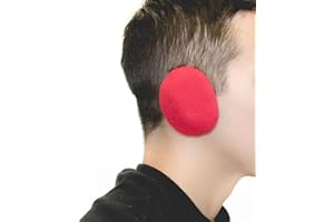 Sprigs Earbags Bandless Ear Warmers/Fleece Earmuffs with Thinsulate - Red, Medium