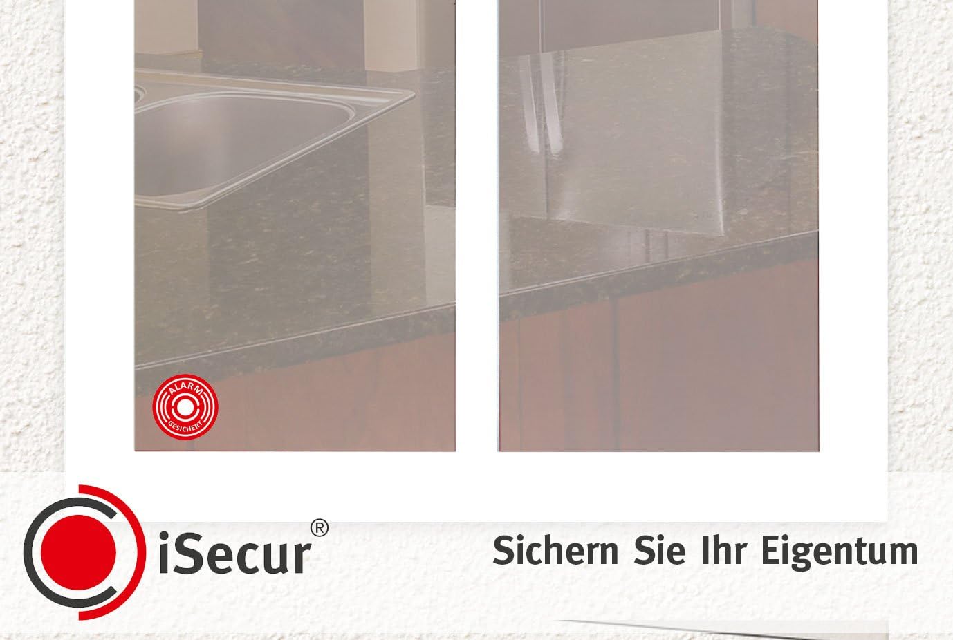 Set of 5 Alarm Secured Sticker I hin461 I Diameter 4 cm I Warning Building - Image 5