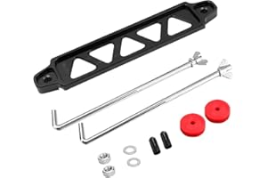 WEZCHUGHAOL Battery Hold Down Sets, Billet Aluminum Battery Tie Down Mount Bracket with Stainless Steel J Bolts, Universal 8"