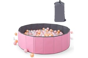 GOGOSO Large Ball Pits for Kids Toddlers Babies as Play Yard, Baby Playpen, Fence, Oxford Cloth Portable & Foldable Ball Pool Indoor Outdoor (Balls Not Included),Pink