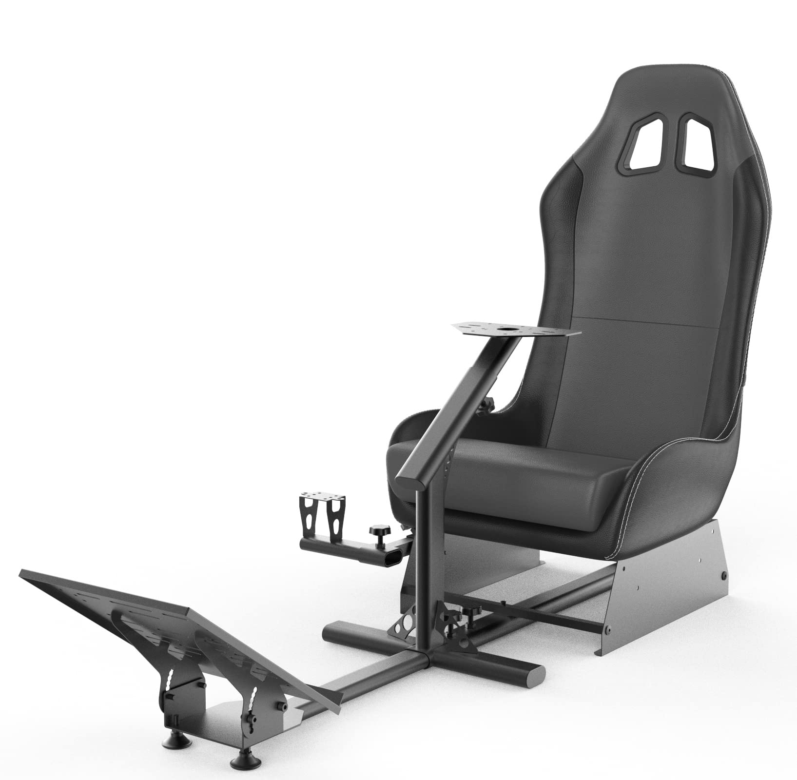 cirearoa Racing Wheel Stand with seat Gaming Chair Driving Cockpit for All Logitech G923 | G29 | G920 | Thrustmaster | Fanatec Wheels | Xbox One, PS4, PC Platforms (Black/Grey)