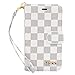 iPhone 7 Plus Case,GX-LV iPhone 7 Plus Classic Plaid Pattern Wrist Strap Leather Wallet Case Cover with Card Slots for iPhone 7 Plus,GX-LV Retail Packaging,White
