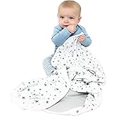 Woolino Baby Blanket for Crib or Stroller - Merino Wool and Organic Cotton Infant Blanket - 4 Season - 40” x 31.5” - Stars