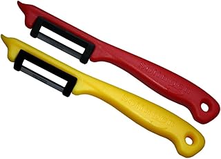 Schwertkrone Sparschäler Kartoffelschäler, 2er Set - Rechts und Linkshänder, bunt gemischt, Solingen Germany - Zufällige Farbe