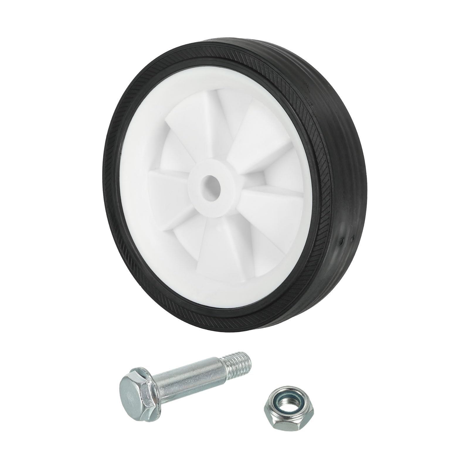 PATIKIL 6" Air Compressor Wheel, Universal Air Compressor Wheel Replacement Parts with 0.5" Dia. Hole for Easy Mobility, White